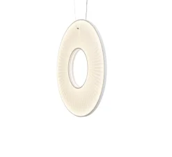 Suspension*Dix heures dix Suspension, Iris Vertical 60, , LED, dim, 2700K, 5250 lm, Ø60cm, P60cm - blanc