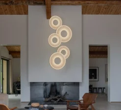 Suspension*Dix heures dix Suspension, Iris Verticall 80, , LED, dim, 2700K, 7350 lm, Ø78cm, P78cm - blanc