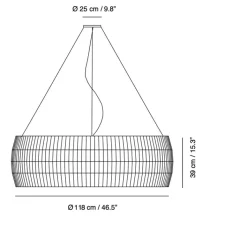 Suspension*Carpyen Suspension, Isamu, , Ø118cm, H39cm - perle