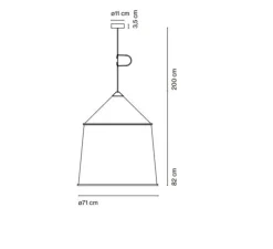Suspension*Marset Suspension, Jaima, , LED, 2700K, IP65,1022lm, Ø71cm, H82cm - beige