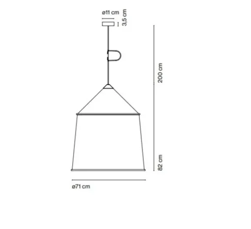 Suspension*Marset Suspension, Jaima, , LED, 2700K, IP65,1022lm, Ø71cm, H82cm - beige