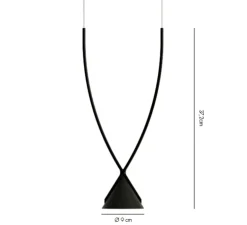 Suspension, Jewel 01, variable, noir, LED, 2700K, 671lm, L20cm, H37,2cm - Axolight
