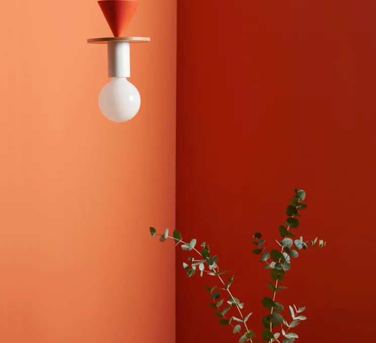 Suspension, JUNIT, Record, frêne, rouge, H25cm - SCHNEID