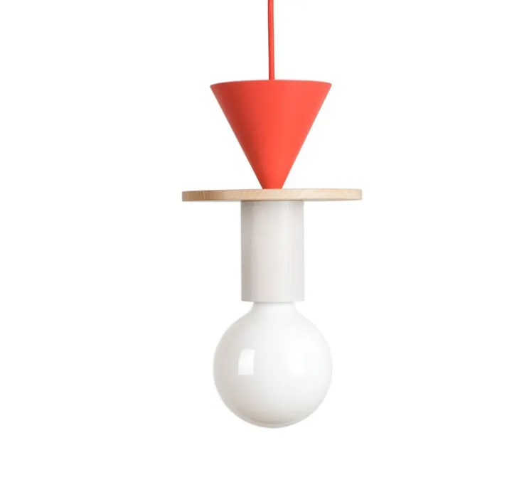 Suspension, JUNIT, Record, frêne, rouge, H25cm - SCHNEID