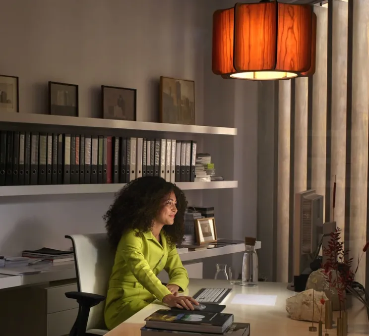 Suspension, Kactos, cerise, structure noire, L38cm, H24cm - LZF