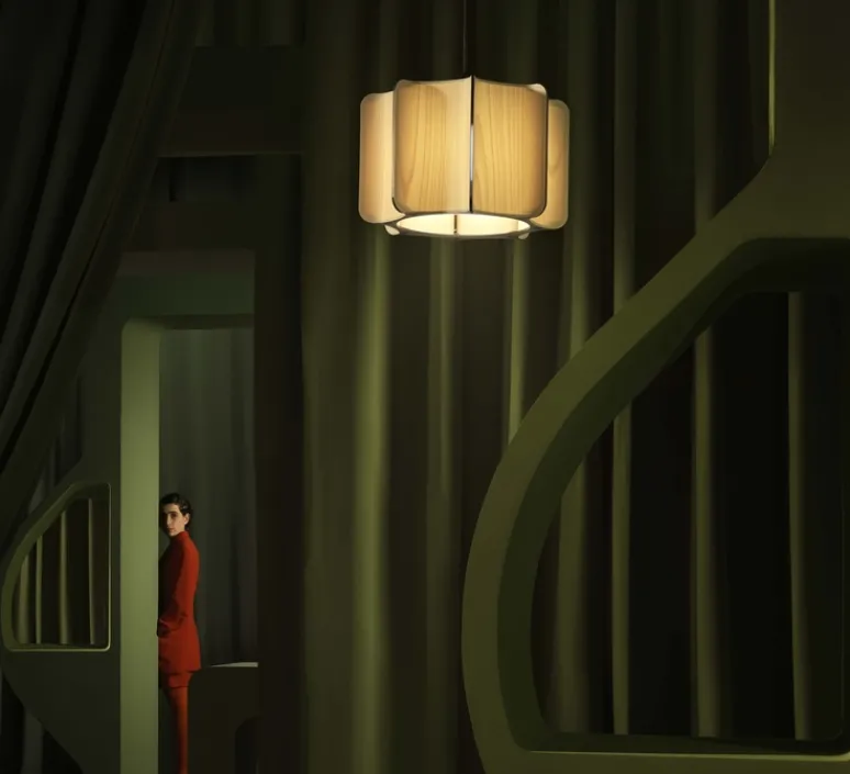 Suspension*LZF Suspension, Kactos, , L38cm, H24cm - hêtre, stucture noire