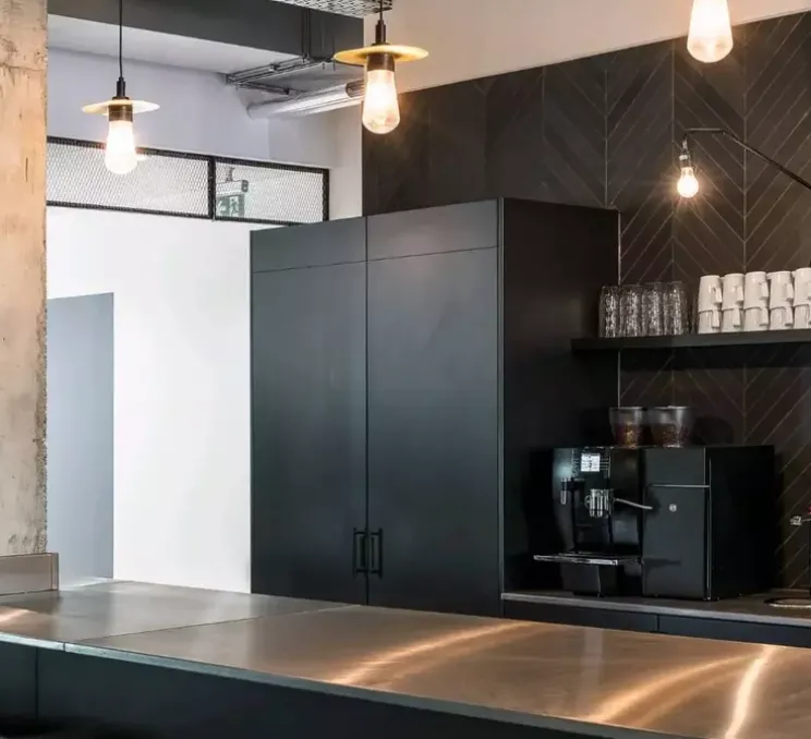 Suspension, Kai, laiton poli, verre transparent, L21cm, H22cm - Mullan Lighting