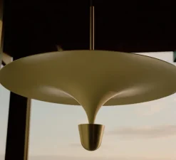 Suspension, Kantarell, nickel, LED, dim, 2700K, 1000 lm, Ø60cm, H51cm - New Works