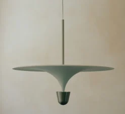 Suspension, Kantarell, nickel, LED, dim, 2700K, 1000 lm, Ø60cm, H51cm - New Works