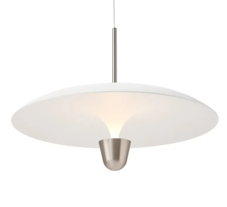 Suspension*New Works Suspension, Kantarell, , LED, dim, 2700K, 1000 lm, Ø55cm, H40cm - nickel