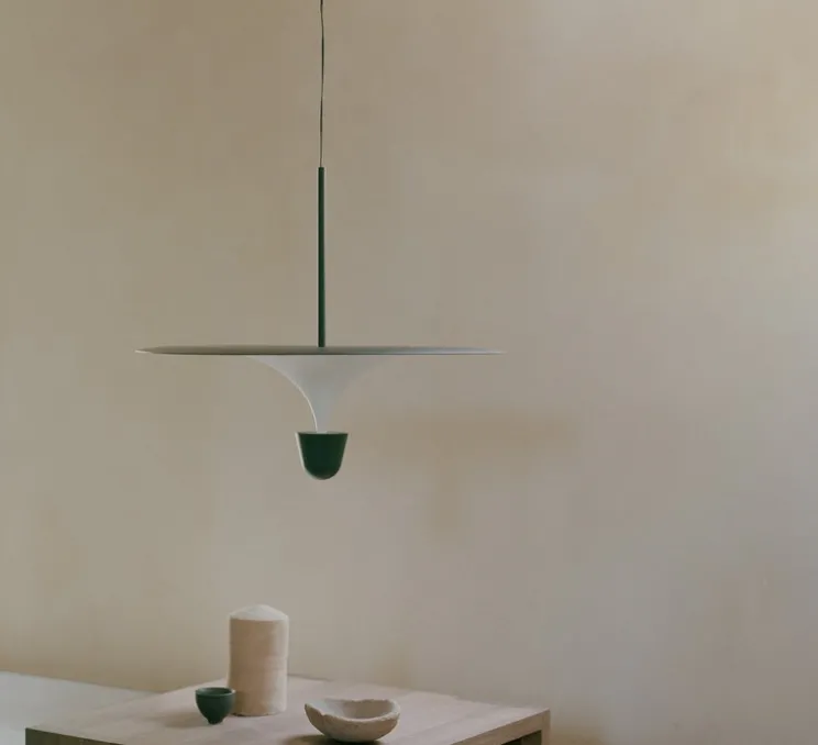 Suspension, Kantarell, noir, LED, dim, 2700K, 1000 lm, Ø60cm, H51cm - New Works