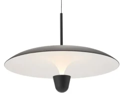 Suspension, Kantarell, noir, LED, dim, 2700K, 1000 lm, Ø55cm, H40cm - New Works