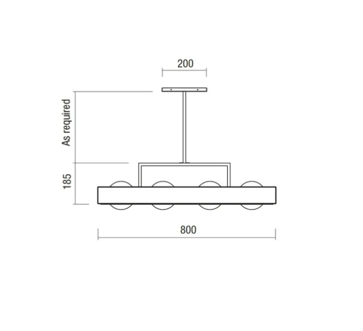 Suspension, Kernel, blanc, LED, L80cm, H20cm - Bert Frank