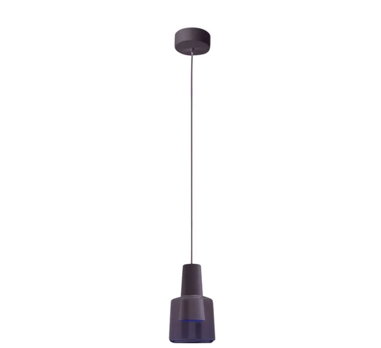 Suspension, Khoi Surfaced, gris ciment, fumé, LED, 3000K, 907 lm, Ø14,8cm, H25cm - LEDS C4