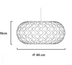 Suspension*David Trubridge Suspension, Kina, version assemblée, , Ø44cm, H20cm - bambou naturel