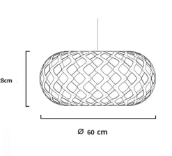 Suspension*David Trubridge Suspension, Kina, version assemblée, , Ø60cm, H28cm - bambou naturel