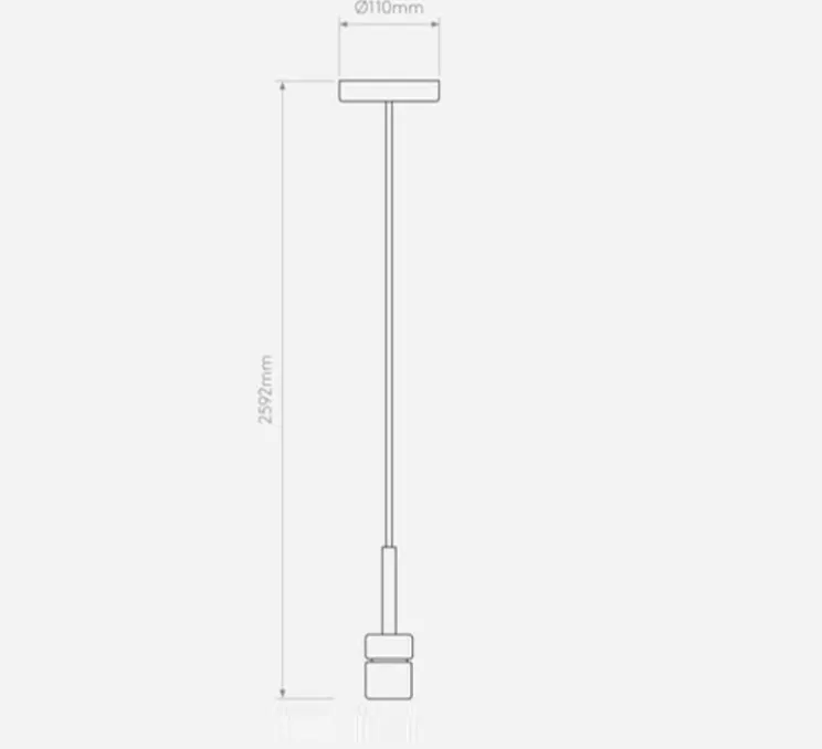 Suspension, Kit 4, noir mat, Ø11cm, H7cm - Astro