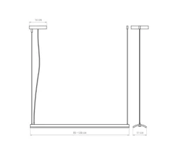Suspension*Luxcambra Suspension, Kito C, , LED, 3000K, 1500 lm, L120cm, H1cm - chêne