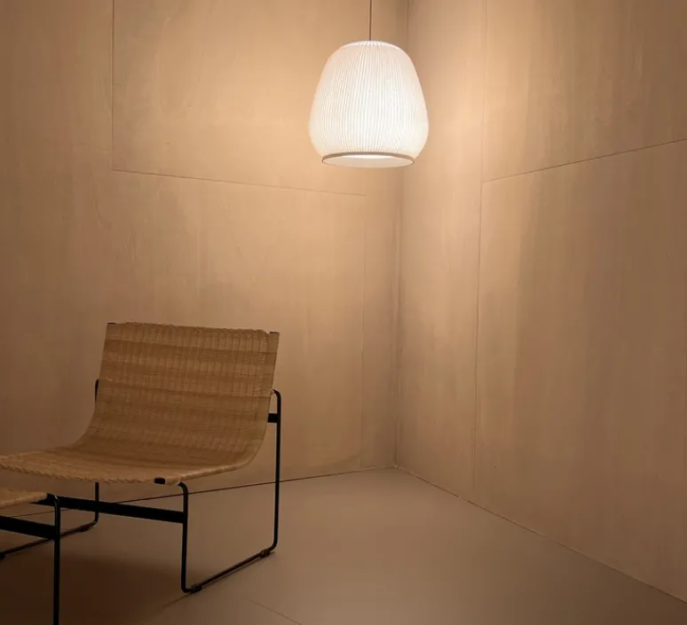 Suspension*Vibia Suspension, Knit, 7450, , LED, dim, 1-10V, 2700K, 4782 lm, Ø45cm, H44cm - beige