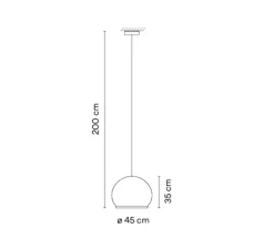 Suspension*Vibia Suspension, Knit, 7460, , LED, dim, 1-10V, 2700K, 4782 lm, Ø45cm, H35cm - beige