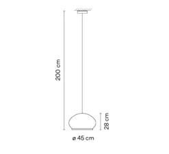 Suspension*Vibia Suspension, Knit, 7455, , LED, dim, Casambi, 2700K, 4782 lm, Ø45cm, H28cm - beige