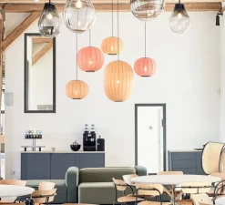 Suspension*Made by Hand Suspension, Knit Wit, high, jaune, lever de soleil, Ø65cm, H89cm - jaune, levé de soleil