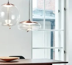 Suspension*Brokis Suspension, Knot disco, , Ø50cm - H24,5cm - transparent, cuivre