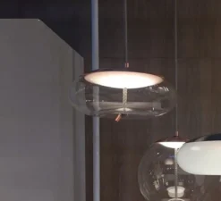 Suspension*Brokis Suspension, Knot disco, , Ø50cm - H24,5cm - transparent, cuivre