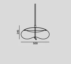 Suspension*Brokis Suspension, Knot disco, , Ø50cm - H24,5cm - transparent, cuivre