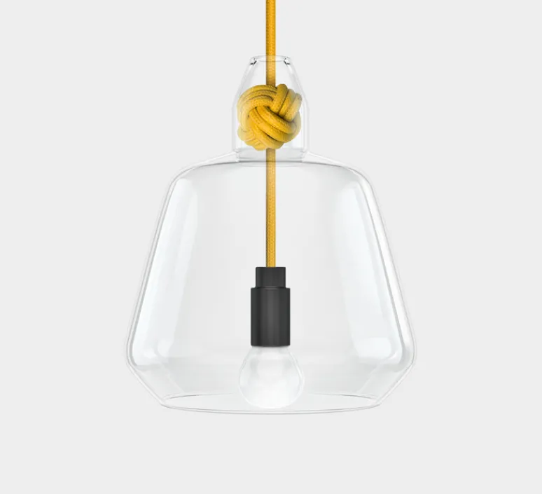 Suspension|Enfants*Vitamin Suspension, Knot Large, , Ø19,5cm, H22,4cm - jaune
