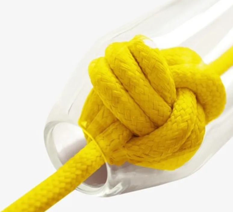 Suspension|Enfants*Vitamin Suspension, Knot Large, , Ø19,5cm, H22,4cm - jaune