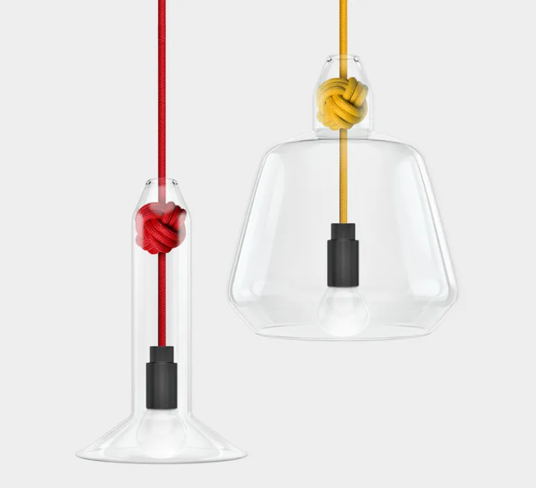 Suspension|Enfants*Vitamin Suspension, Knot Large, , Ø19,5cm, H22,4cm - jaune