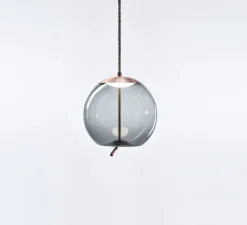 Suspension, Knot Sfera, Cuivre, Gris, Ø50cm - Brokis