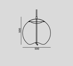 Suspension*Brokis Suspension, Knot Sfera, , Ø50cm - Cuivre, blanc