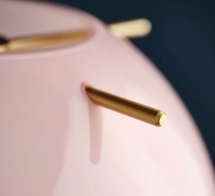 Suspension, Koi, rose opalin, tiges laiton, Ø19cm, H18cm - Frandsen