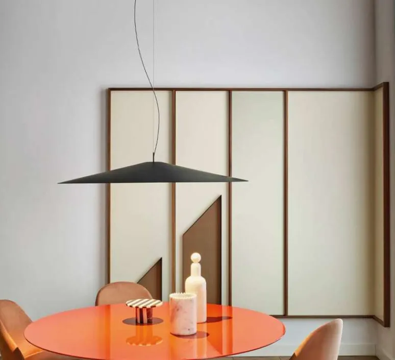 Suspension*Luceplan Suspension, Koinè, , LED, dim, coupure de phase, 2700K, Ø55cm, H10cm - noir mat