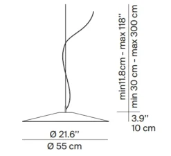 Suspension*Luceplan Suspension, Koinè, , LED, dim, coupure de phase, 2700K, Ø55cm, H10cm - rouge