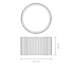 Suspension, Komorebi Circle Large, Chêne Foncé, Ø44,7cm, H28,7cm - Umage
