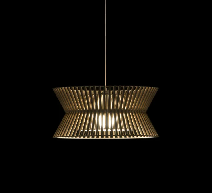 Suspension, Kontro 6000, bouleau naturel, LED, Ø45cm, H21cm - Secto Design