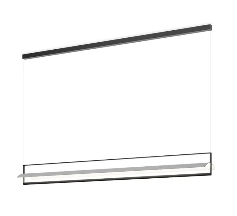 Suspension*Vibia Suspension, Kontur 6438, , LED, 2700K, 3876lm, Ø16cm, H162cm - blanc et noir