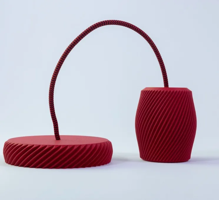 Suspension, Korto, rouge, Ø8,1cm, H9,5cm - Alucyne