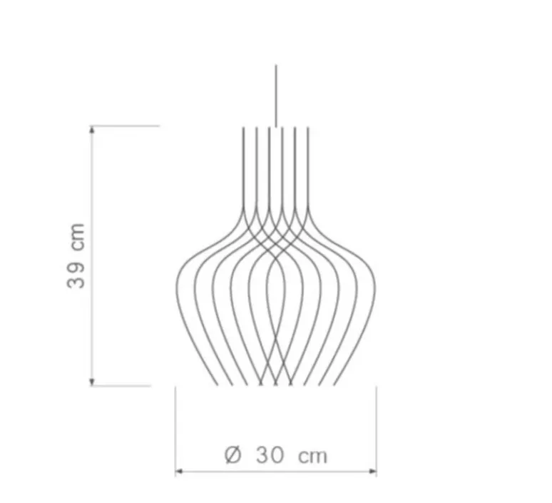 Suspension*Piatoni Suspension, Kåputafunat, , Ø30cm, H39cm - bois de bouleau noir