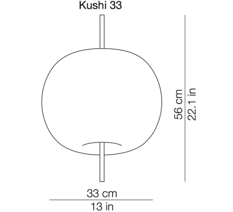 Suspension, Kushi 33, blanc et cuivre, Ø33cm, H56cm - KDLN