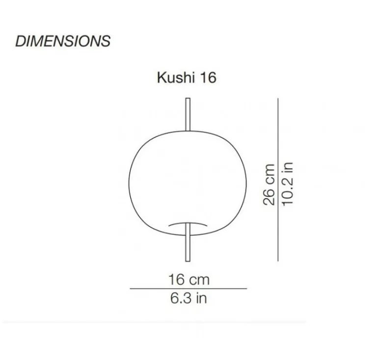 Suspension*KDLN Suspension, Kushi 16, , Ø16cm, H26cm - blanc et laiton