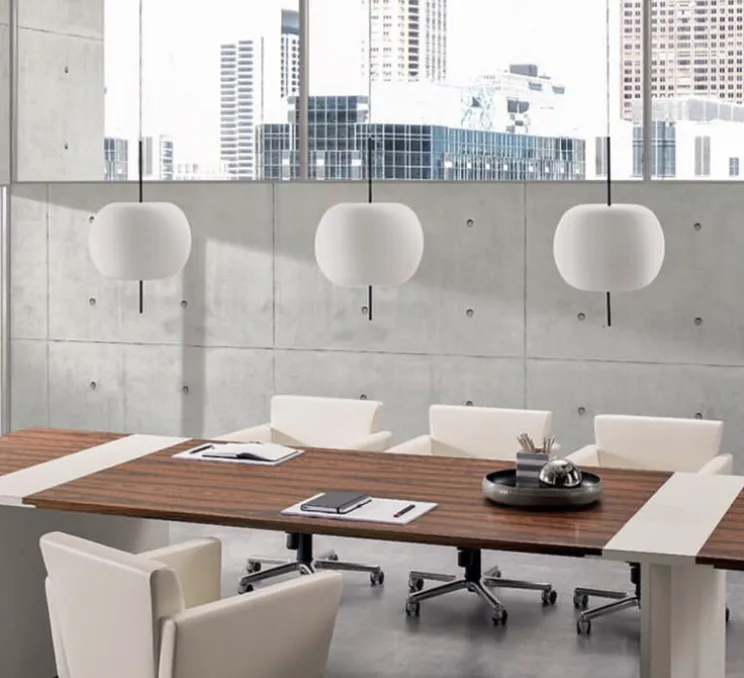 Suspension, Kushi 33, blanc, noir, Ø33cm, H56cm - KDLN