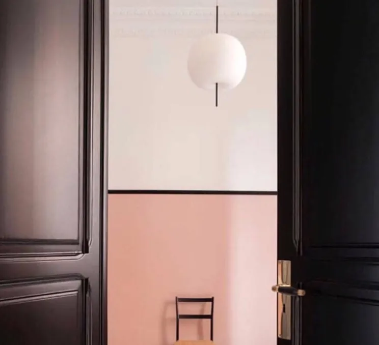 Suspension, Kushi 33, blanc, noir, Ø33cm, H56cm - KDLN