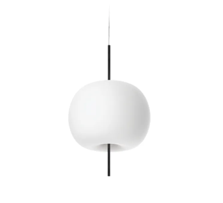 Suspension, Kushi 33, blanc, noir, Ø33cm, H56cm - KDLN