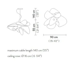 Suspension*Slamp Suspension, La belle étoile L, , LED, 3000K, 4300lm Ø90cm, H55cm - blanc