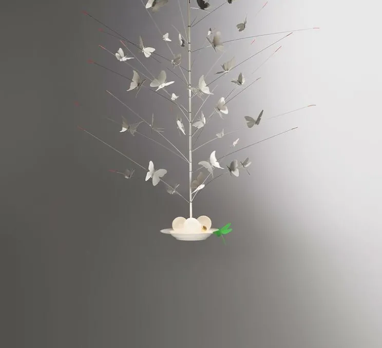 Suspension, La Festa delle Farfalle, blanc, LED, dim, 2700K, 1400 lm, L6cm, H85cm - Ingo Maurer