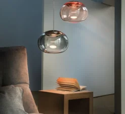 Suspension*Stilnovo Suspension, La Mariée, , LED, dim, 3000K, 1008 lm, Ø28cm, H21,3cm - gris fumé